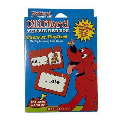 Clifford The Big Red Dog Scholastic Vintage 2004 Fun With Phonics Card Game - Image 1 of 4