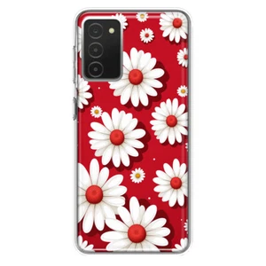Funda híbrida a prueba de golpes para Samsung Galaxy A03S, rojo blanco margarita lunares - Imagen 1 de 1