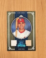 2005 Donruss Diamond Kings ALBERT PUJOLS 1/1 Cardinals #397 Game Used Jersey Bat