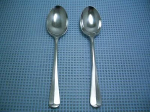 Cooper Bros. England QUEEN ANNE Satin Set of 2 Teaspoons 6" Stainless Flatware - Picture 1 of 5