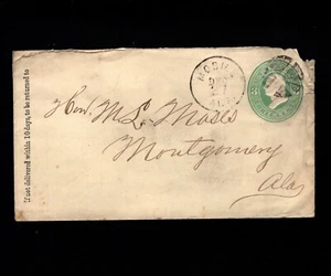 Honorable ML Moses Montgomery Mobile AL Fancy Cancel 3c Washington PSE Cover 6 - Picture 1 of 3