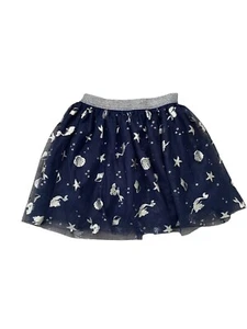 Disney Jumping Beans Size 6 Girls Skirt Layered Tulle Navy Metallic Mermaid Line - Picture 1 of 5
