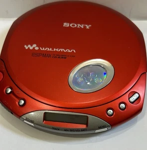 REPRODUCTOR SONY CD WALKMAN ESP MAX D-E350 VINTAGE Y2K ROJO PROBADO FUNCIONA - Imagen 1 de 11