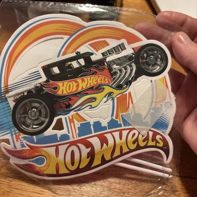 Hot Wheels Birthday Cake,cupcake Topper Balloons Banner Tablecloth Party - Image 1 of 4
