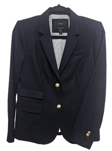 J Crew Schuljunge einfarbig dunkelblau Wollmischung Blazer tailliert Größe 6 - Bild 1 von 6
