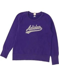 ADIDAS Womens Graphic Sweatshirt Jumper UK 20 2XL Purple Cotton UU09 - Picture 1 of 3