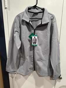 New 32 Degrees Heat Men's Full Zip Regular Fit Stand Collar Jacket, Gray  XL - Picture 1 of 3