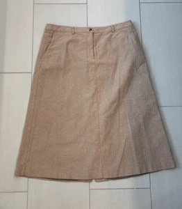 VTG L.L. Bean Classic Fit Straight 100% Cotton Womens Herringbone Skirt Sz 18 - Picture 1 of 7