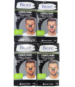 4er Set Bioré Herren Nasen Poren Streifen Mitesser Entfernung Tiefenreinigung 24 insgesamt - Bild 1 von 2