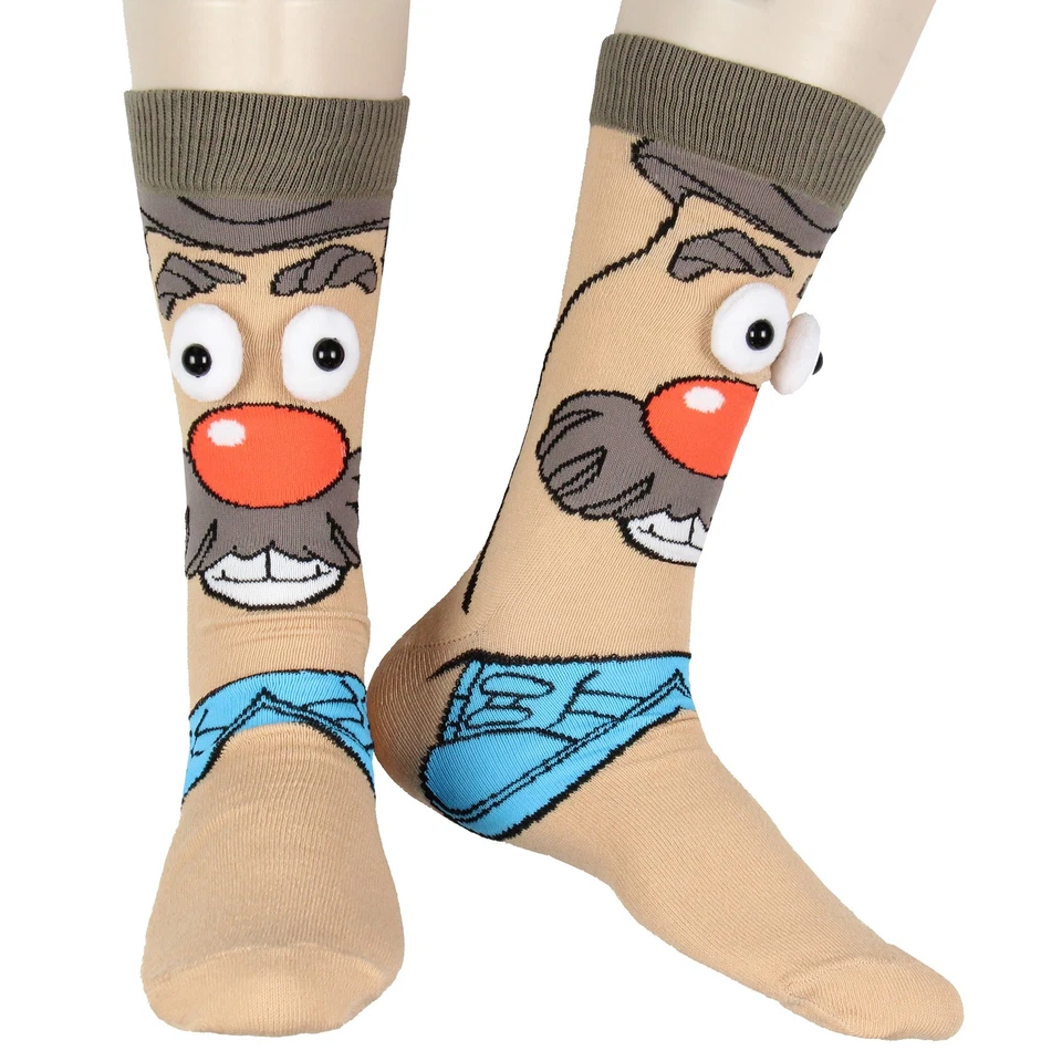 Toy Story Mr Potato Head Men's 3D Eyes Character Knit Crew Sock Shoe Size 6-12 - Image 1 of 3