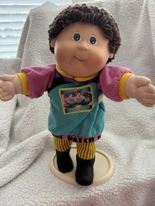 Vintage Cabbage Patch Kinder sehr selten braune Haare mit violetten Augen Kopfform #30 Hasbro - Bild 1 von 9