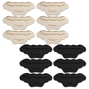 6 Paia Inserti Tacco Adesivi Tacchi Cuscini Scarpe Resistenti all'Usura Comodi - Foto 1 di 12