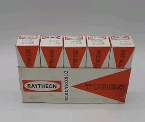 Juego de 5 tubos electrónicos de vacío Raytheon 6EH7 EF183 de colección nuevo stock antiguo - Imagen 1 de 6
