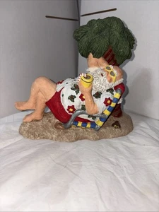 Seltene June McKenna Santa ..in The Bahamas Weihnachtsfigur 1997 Flatback 6 Zoll - Bild 1 von 10
