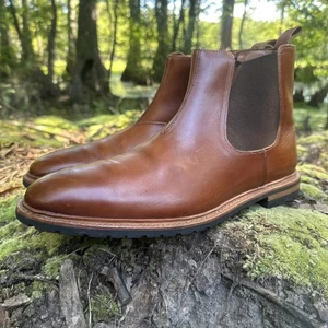 Allen Edmonds Chelsea Boots Mens 12 B  Ashbury Sheep Leather Dress Ankle Pull On - Picture 1 of 16