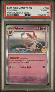 Pokemon Prismatic Evolutions Sylveon 040 Pokemon Day 2025 PSA 10 Gem Mint - Picture 1 of 2