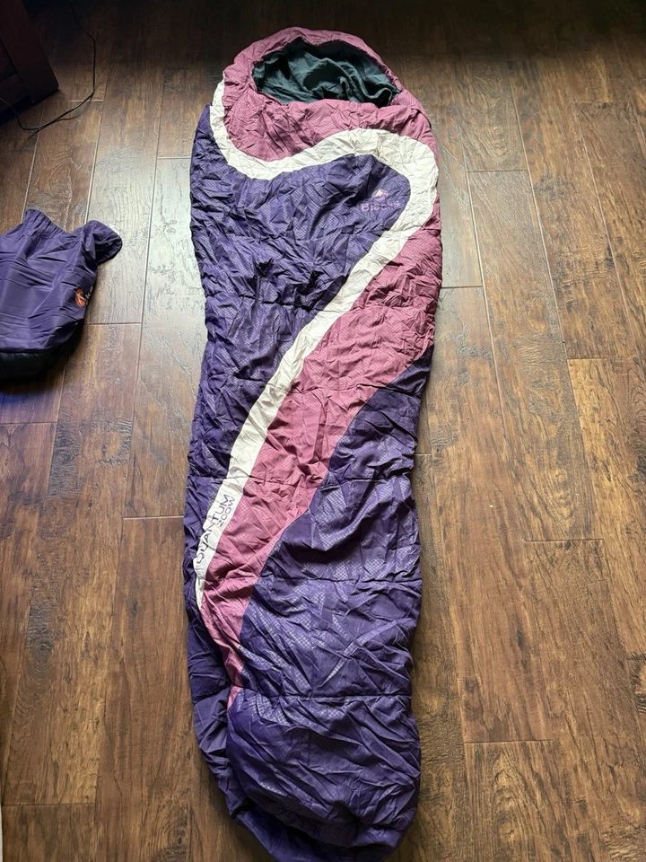BLACKS Women's Quantum 200 Mummy Camping Sleeping Bag - Purple 2-3 Seasons -Used - Image 1 of 4