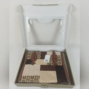 Etienne Aigner NIB Vintage Tote Bag Key Ring Cream Brown - Foto 1 di 8