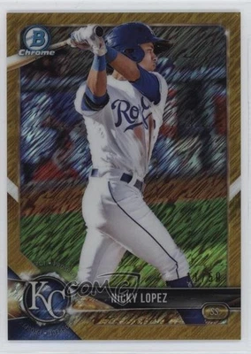 2018 Bowman Chrome Prospects Gold Shimmer Refractor /50 Nicholas Lopez Nicky - Image 1 of 2
