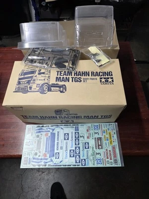 Tamiya Team Hahn Racing MAN TGS Semi Truck  1/10 clear body  - Image 1 of 4