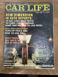 Car Life Magazin März 1960 Auto Berichte Ford Chevy Corvair Chrysler Roller - Bild 1 von 8