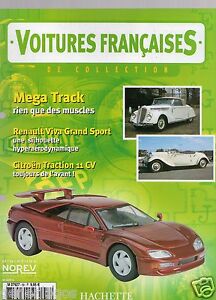 Cars French Hachette Specification N° 58 Mega Track Reault Viva Delage 11 Cv