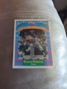 1991 Kellogg's Corn Flakes Baseball Greats #6 Harmon Killebrew Minnesota Twins