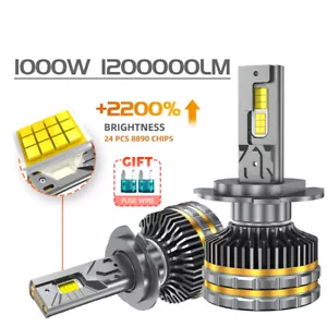 1000W H4 H7 LED Scheinwerfer 1200000LM LED Lichter für Auto H8 HB3 9012 9007 12V 24V - Bild 1 von 17