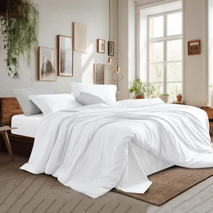 Twin/Twin-Xl Duvet Cover Set ,100% Egyptian Cotton 2Pcs Bedding Set- 1 Duvet Cov - Picture 1 of 9