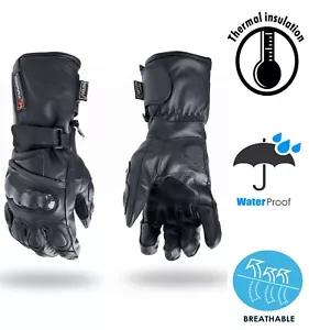 Leather Motorbike Gloves Racing Carbon Knuckle Protection  - Picture 1 of 9