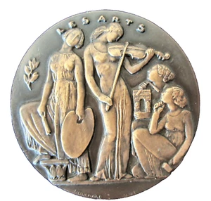 FRANCE-c. 1950- THE ARTS - BRONZE MEDAL by HENRI BOUCHARD -RARE - Picture 1 of 2