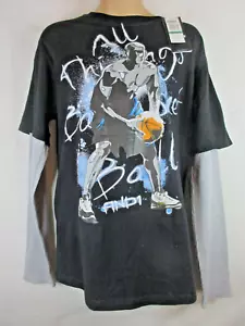 AND1 JUNGEN SHIRT LG 14/16 BAUMWOLLE NEU BABSKETBALL-MOTIV LAGENLOOK SPORTLICHE GRAFIK - Bild 1 von 5