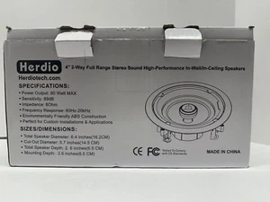 Herdio 4 Zoll 320 Watt 2-Wege Bluetooth Deckenlautsprecher Paket - Bild 1 von 9