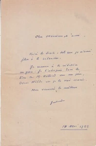 Marcel JOUHANDEAU. Lettre autographe signée à Jean GALTIER-BOISSIÈRE 1955 - Picture 1 of 1