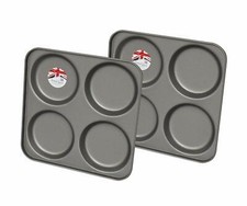 2x 4 tazze vassoio per muffin budino Yorkshire padella antiaderente vassoio per dessert torta di latta