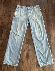 Vtg 90s Structure Jeans Mens 34x34 Wide Leg Worker Granite Skater Baggy Grunge - Picture 1 of 11