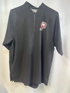 New Era Short Sleeve Baseball Cage Jacket 1/4 Zip Panther Size L - Picture 1 of 14