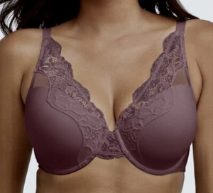 BALI One Smooth U Comfort Lace Convertible Purple Underwire Bra Womens 36C 38DD - Picture 1 of 10