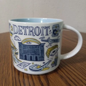 Starbucks Been There Series - DETROIT CITY, MI Coffee Mug 14 oz 5421 - Picture 1 of 8