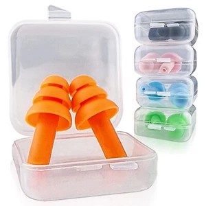 Ear Plugs 5 Pairs Soft Reusable Ear Plug for Noise Cancelling Sleep Swim & Work - Picture 1 of 7