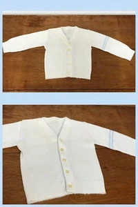 Vintage Cardigan Sweater Baby Boy Buttons Up Long Sleeve Orlon 1960s; 12 month - Picture 1 of 8