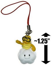 Super Mario Gashapon Mini Figure Keychain - 1" Lakitu (Japanese Import)