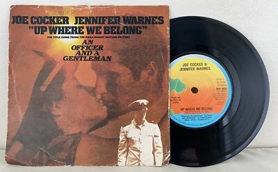 Joe Cocker & Jennifer Warnes - Up Where We Belong 7” Single 1982 Island WIP 6830 - Image 1 of 4