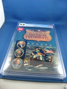DELL GIANT CGC 9.0 LIFESTORIES OF AMERICAN PRESIDENTS 1957 - Picture 1 of 2