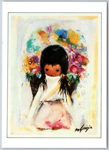 Postcard Flower Girl by Ted De Grazia A/S Gallery in the Sun Tucson Arizona - Picture 1 of 2
