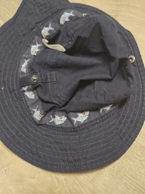 The Childs Place Blue Shark Bucket Hat Size 12-24M - Image 1 of 4