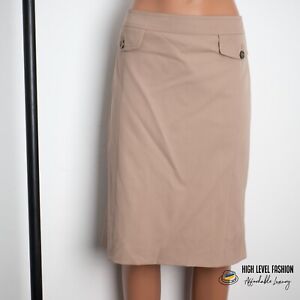 BURBERRY London Women's Business Short A-Line Beige Skirt size UK 14 / US 12