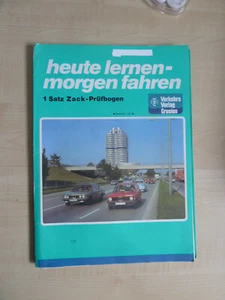 heute lernen - morgen fahren Führerschein Prüfbogen aus 1986 teilw. m. Bleistift - Bild 1 von 1