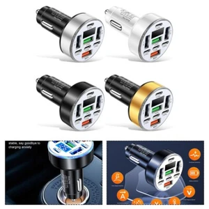 Chargeur Rapide Voiture 8 Ports 40W avec Affichage Numérique pour Voyage et Bur - Photo 1 sur 29