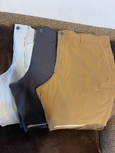 George Mens George Men's Synthetic Stretch Flat Front Shorts Lot of 3. Size 44 - Picture 1 of 5